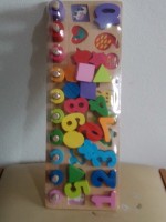 3 In 1 Shape Number Recognition Activity Matching Board Wooden Educational Toy For kids